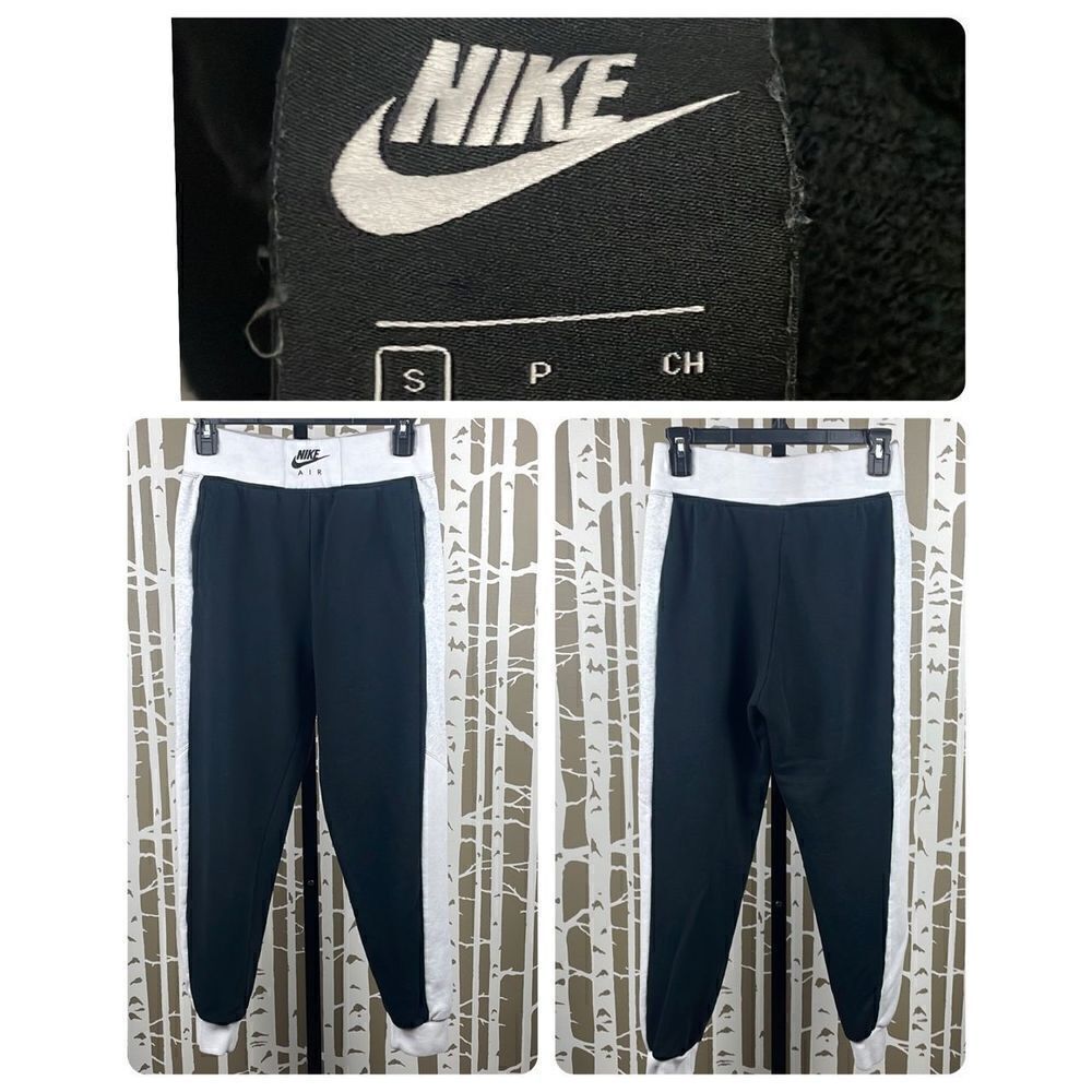 Nike Air High Rise Slim Fit Joggers sz S Black, White, Light Grey